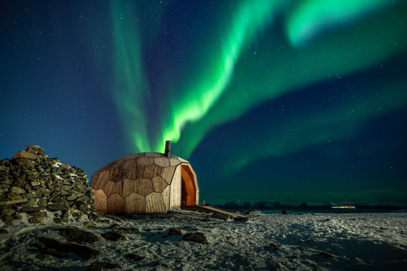 SPINN Arkitekter Builds Daytrip Hiking Cabins in Hammerfest Norway 1